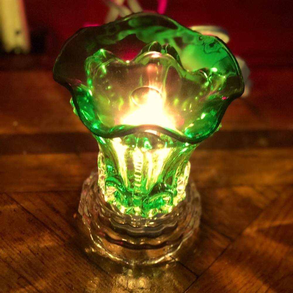 Green Electric Oil Lamp